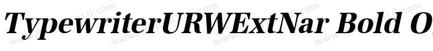 TypewriterURWExtNar Bold Oblique字体转换